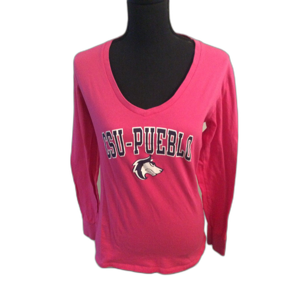 CSU-Pueblo Pink Women's Top Long Sleeve Size Large L